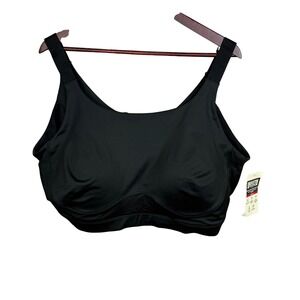 Duluth Trading Co Womens Plus Adjustabust High Impact Bra Black Size 26W